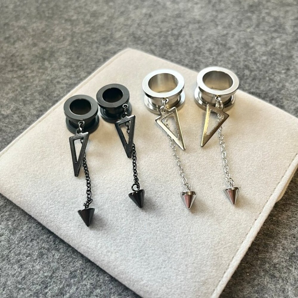 Brand New Stainless steel Ear plug, plug earrings 10mm 12mm 14mm ,1227, 1228
